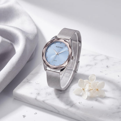 Ellen Tracy Women's 34mm Quartz Bracelet Watch Metal Mesh Band