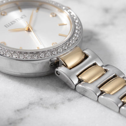 ELLEN TRACY Women's 33mm Quartz Bracelet Watch Metal Link Fashion