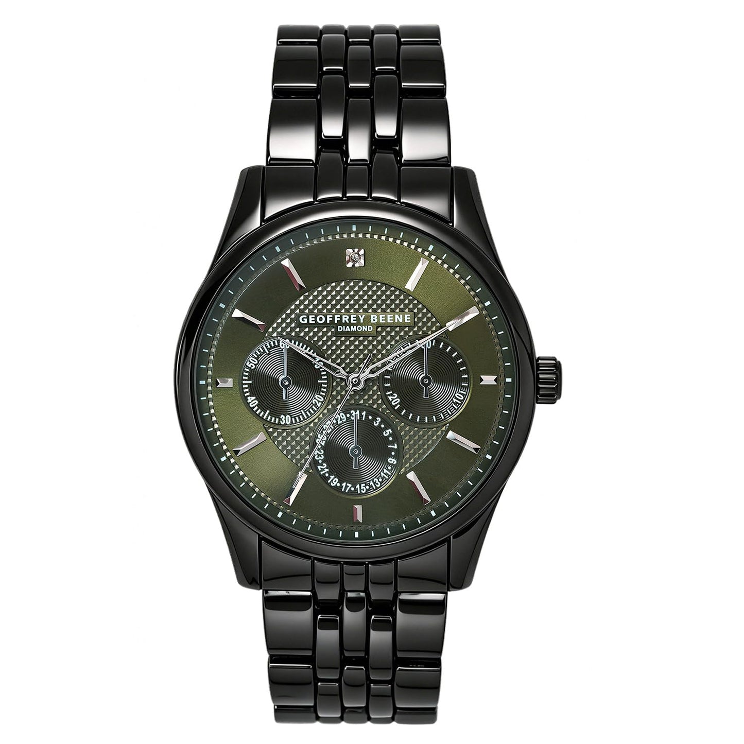 Geoffrey Beene Men's 42mm Analog Quartz Watch Metal Alloy Band