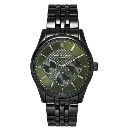 Geoffrey Beene Men's 42mm Analog Quartz Watch Metal Alloy Band