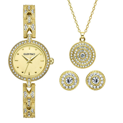 Ellen Tracy Women's 24mm Quartz Bracelet Watch Metal Alloy Link