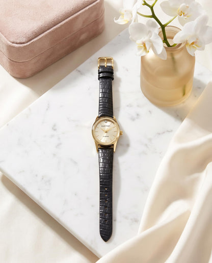 Ellen Tracy Women's 20mm Oval Case Quartz Watch PU Strap