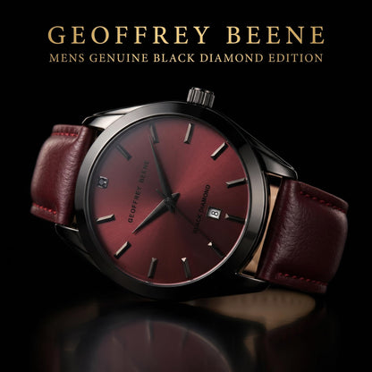 Geoffrey Beene Men's 42mm Date Quartz Watch Analog PU Strap