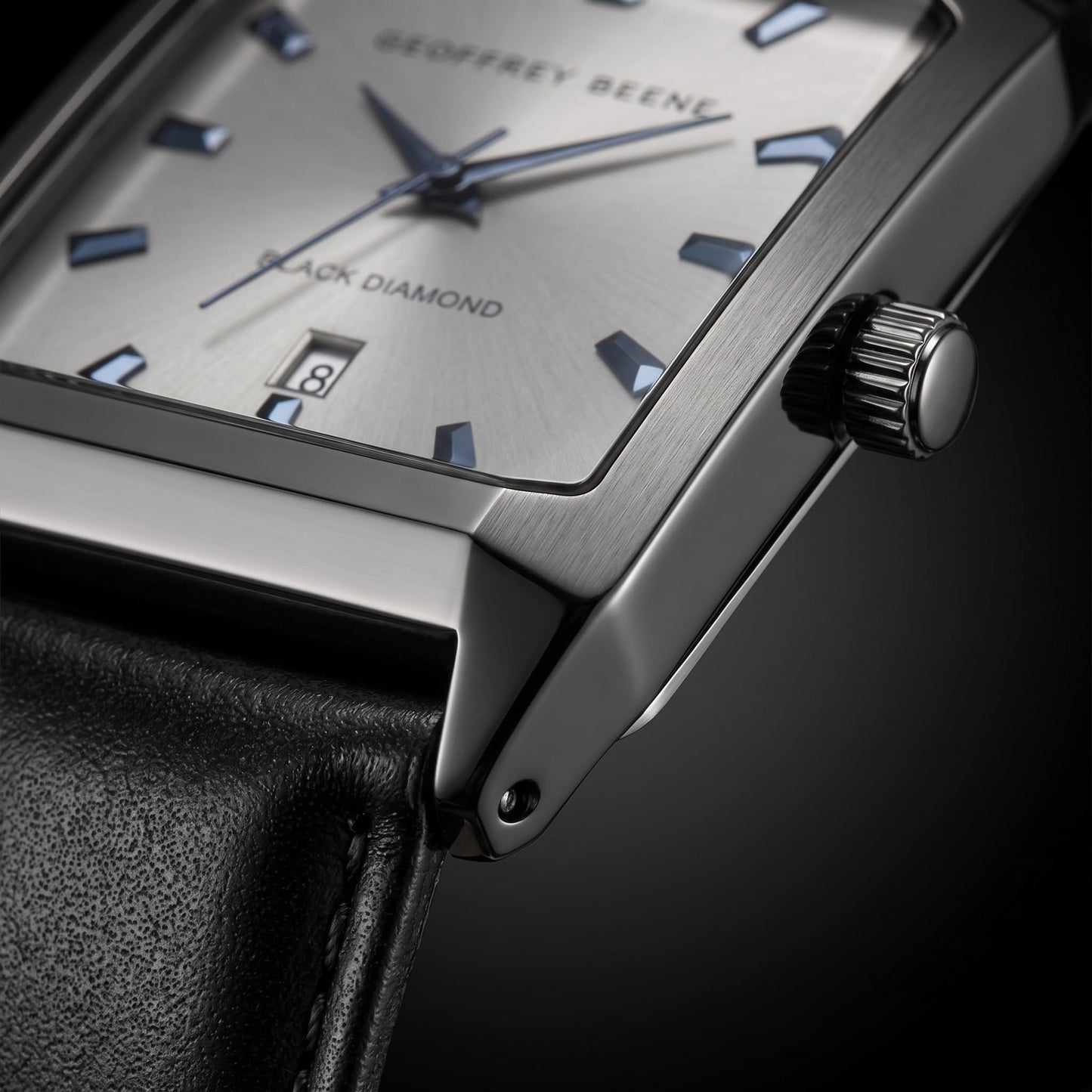 Geoffrey Beene Men's 34mm Rectangular Analog Watch PU Strap Quartz