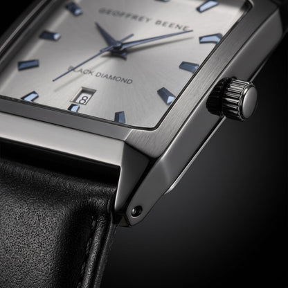 Geoffrey Beene Men's 34mm Rectangular Analog Watch PU Strap Quartz