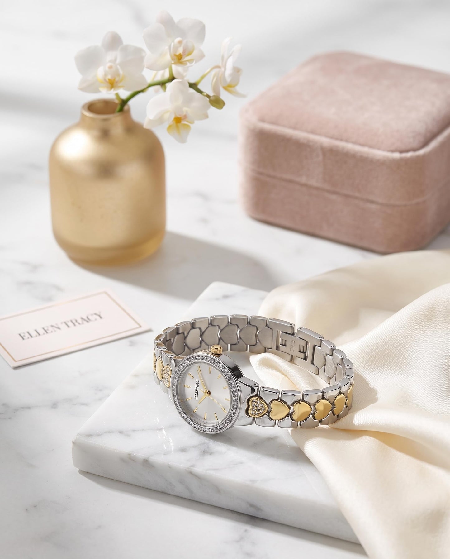 Ellen Tracy Women's 26mm Quartz Bracelet Watch Metal Alloy Link