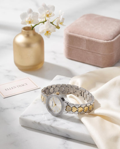 Ellen Tracy Women's 26mm Quartz Bracelet Watch Metal Alloy Link