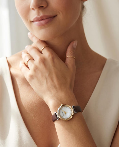 Ellen Tracy Women's 22mm Analog Quartz Watch Soft PU Strap