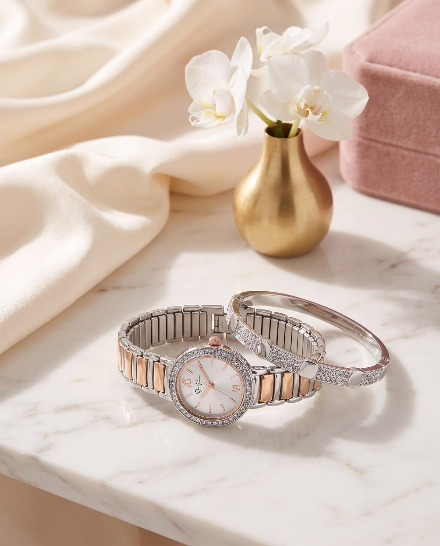 Jessica Simpson Women's 27mm Quartz Bracelet Watch Metal Alloy