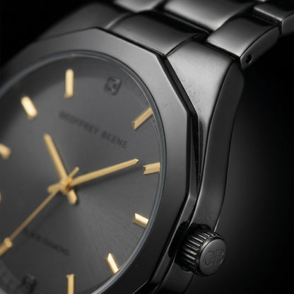 Geoffrey Beene Men's 43mm Analog Quartz Watch Metal Link Bracelet