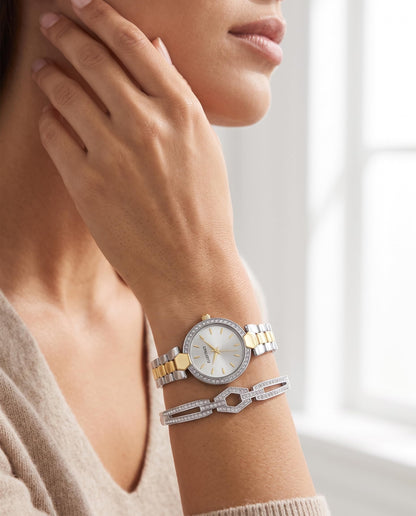 Ellen Tracy Women's 28mm Quartz Bracelet Watch Metal Alloy Link