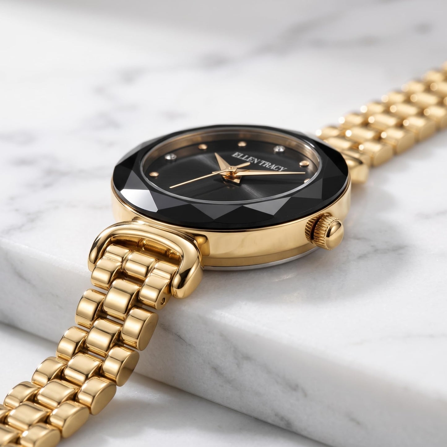 Ellen Tracy Women's 22mm Analog Quartz Bracelet Watch Metal Link