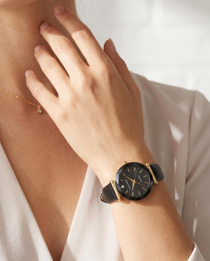 Ellen Tracy Women's 30mm Analog Quartz Watch PU Strap