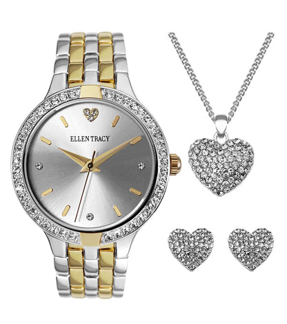 Ellen Tracy Women's Analog Watch – Metal Bracelet, Round Case, Secure Foldover Clasp, Battery Powered Quartz, A Meaningful Gift for Mom and the Women Who Matter Most
