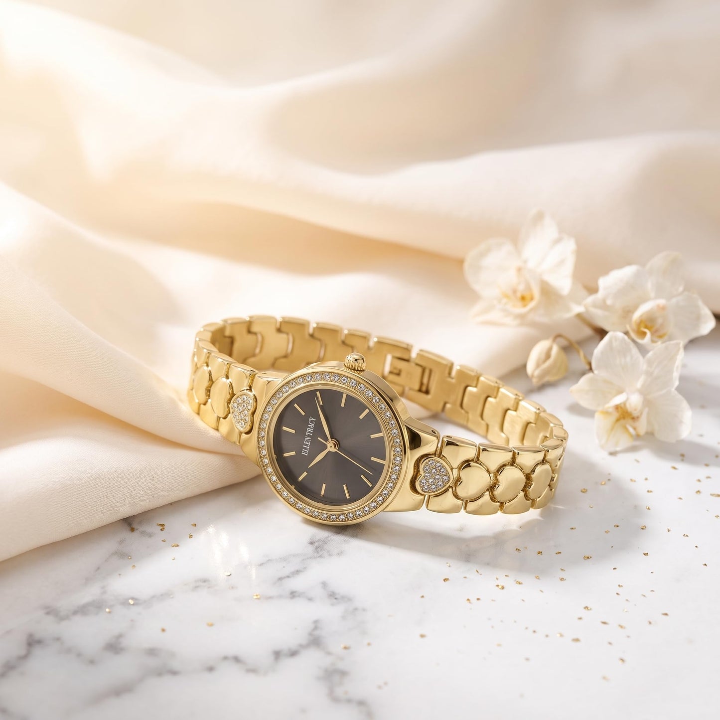 Ellen Tracy Women's 26mm Quartz Bracelet Watch Metal Alloy Link