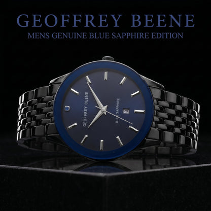 Geoffrey Beene Men's 42mm Date Watch Quartz Metal Link Bracelet