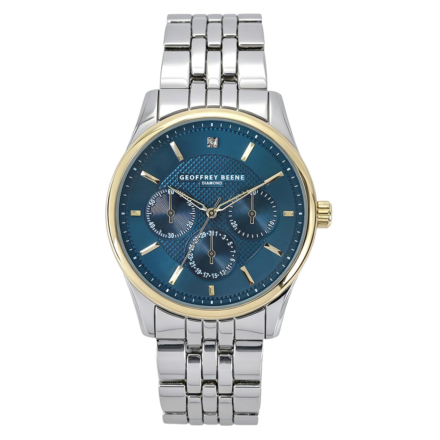Geoffrey Beene Men's 42mm Analog Quartz Watch Metal Alloy Band