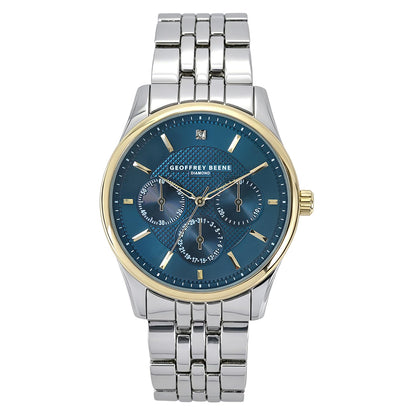Geoffrey Beene Men's 42mm Analog Quartz Watch Metal Alloy Band
