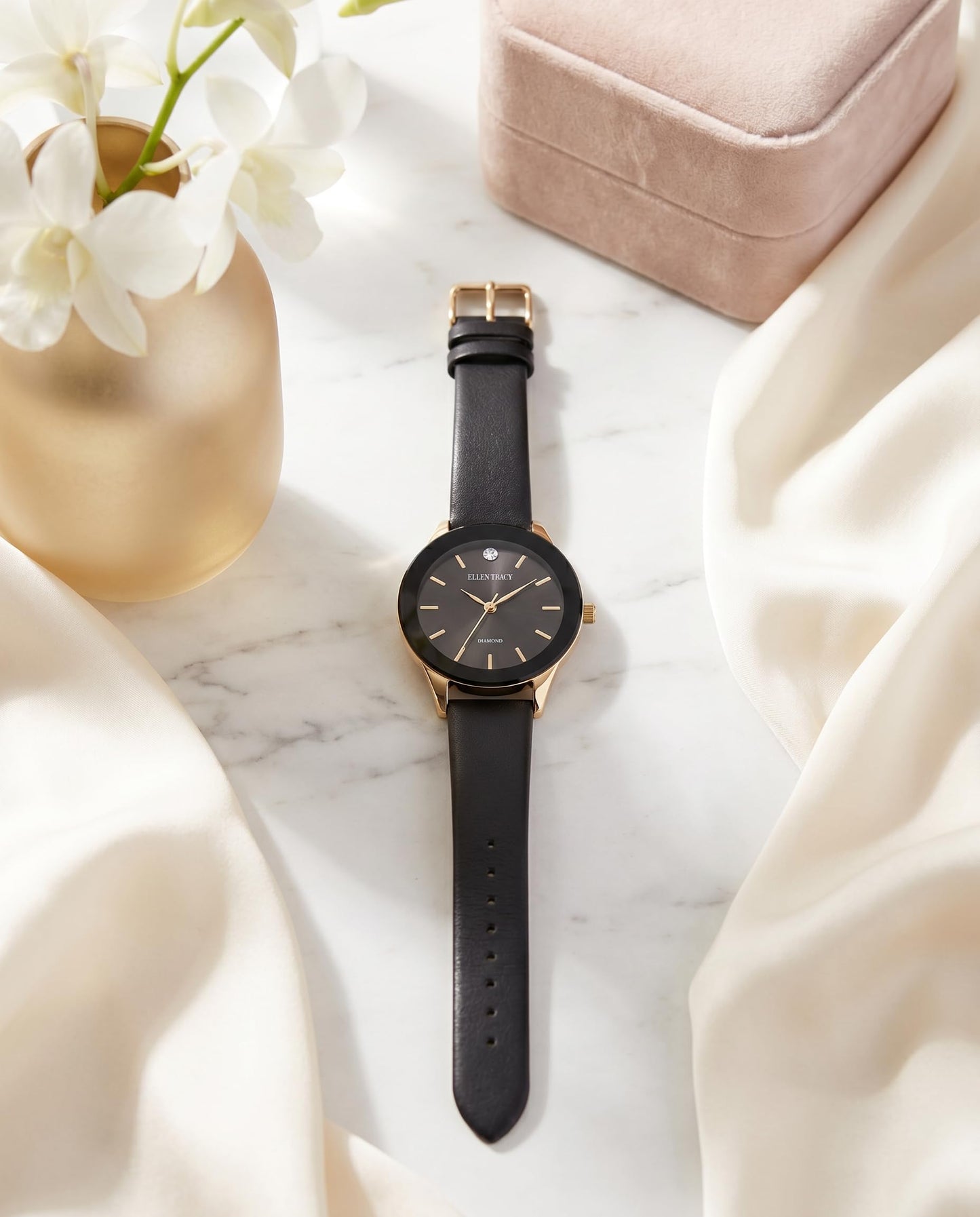 Ellen Tracy Women's 33.5mm Quartz Bracelet Watch Metal Alloy Band