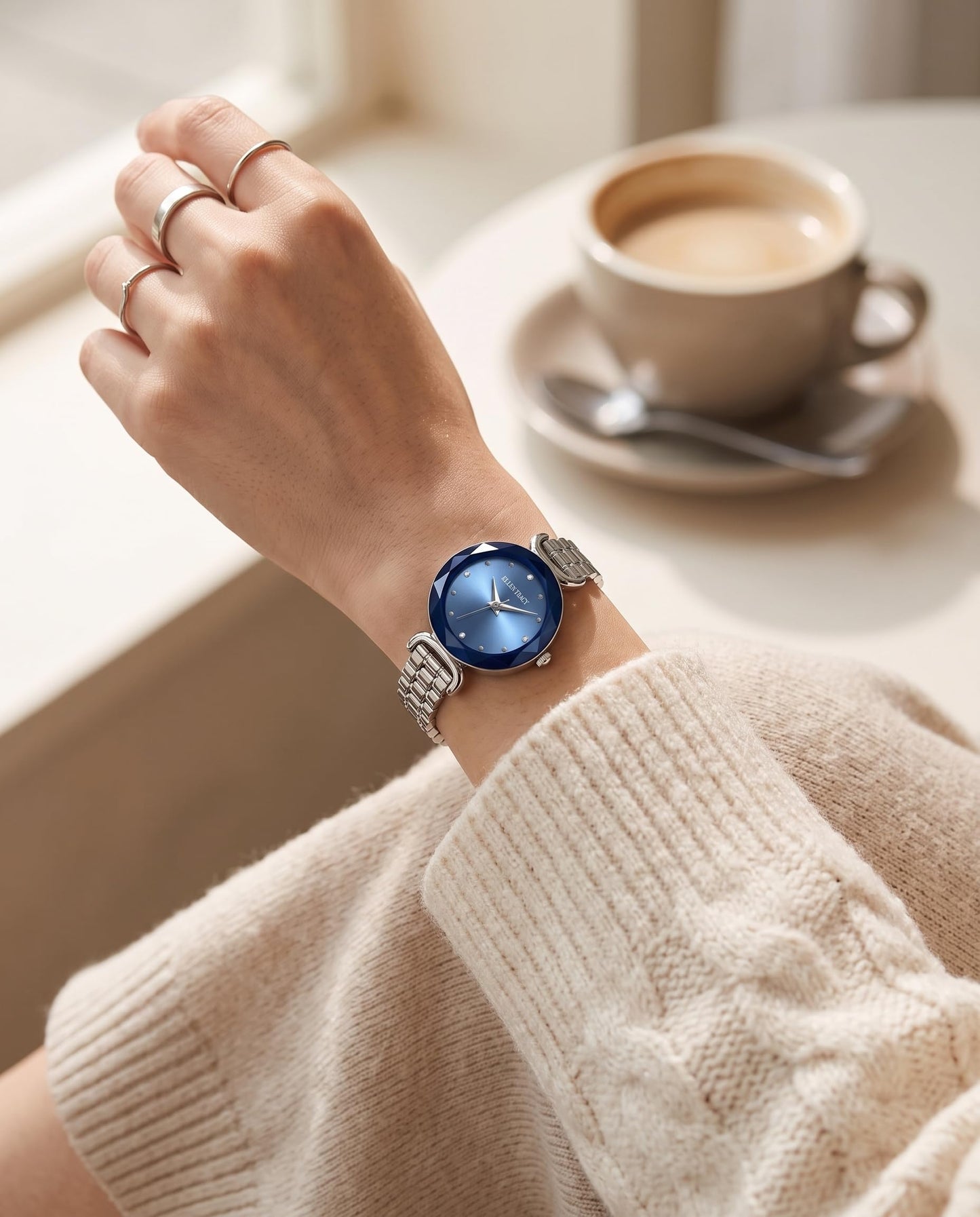 Ellen Tracy Women's 22mm Analog Quartz Bracelet Watch Metal Link