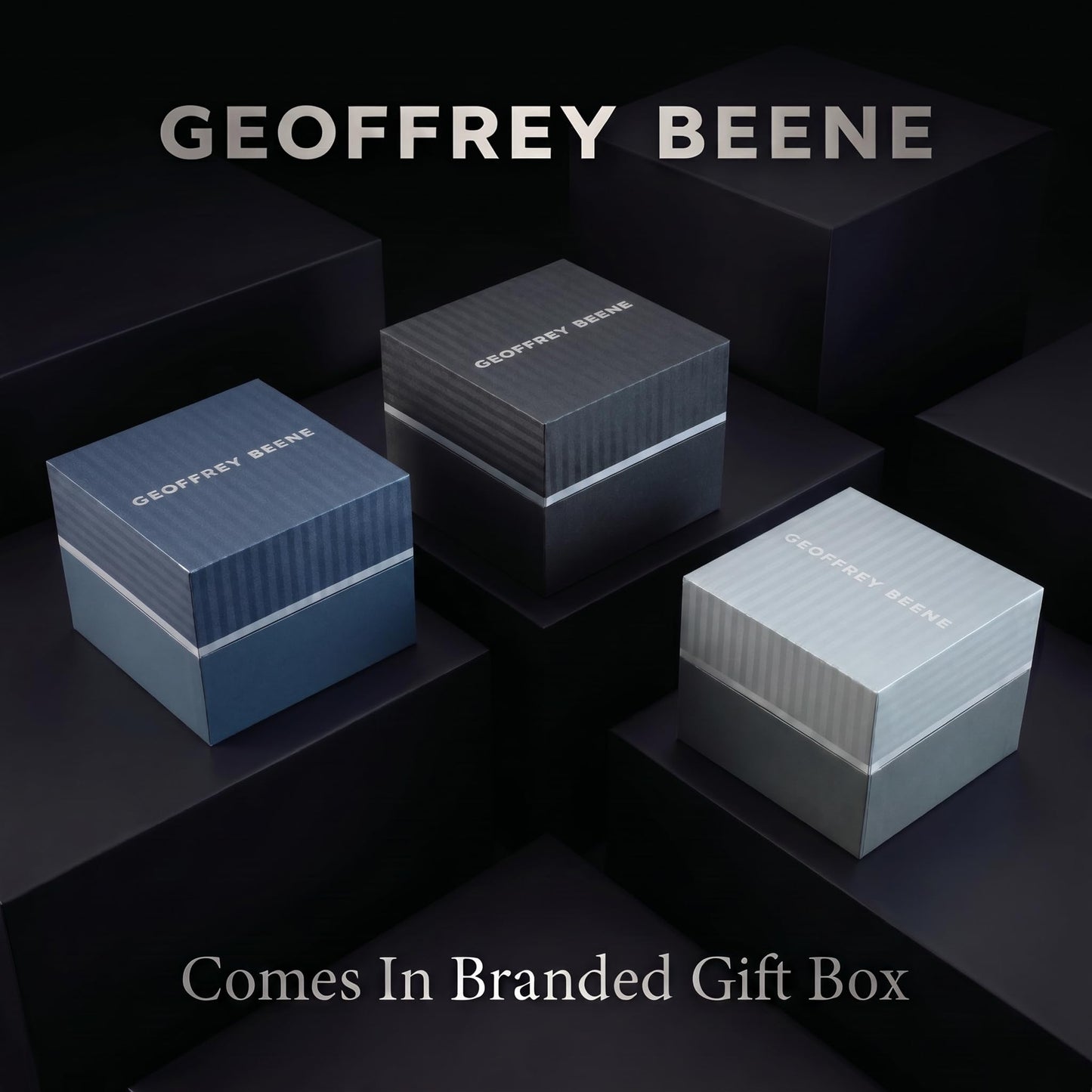 Geoffrey Beene Men's 42mm Date Quartz Watch Metal Alloy Bracelet