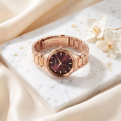 Ellen Tracy Women's 34mm Quartz Bracelet Watch Metal Link Band