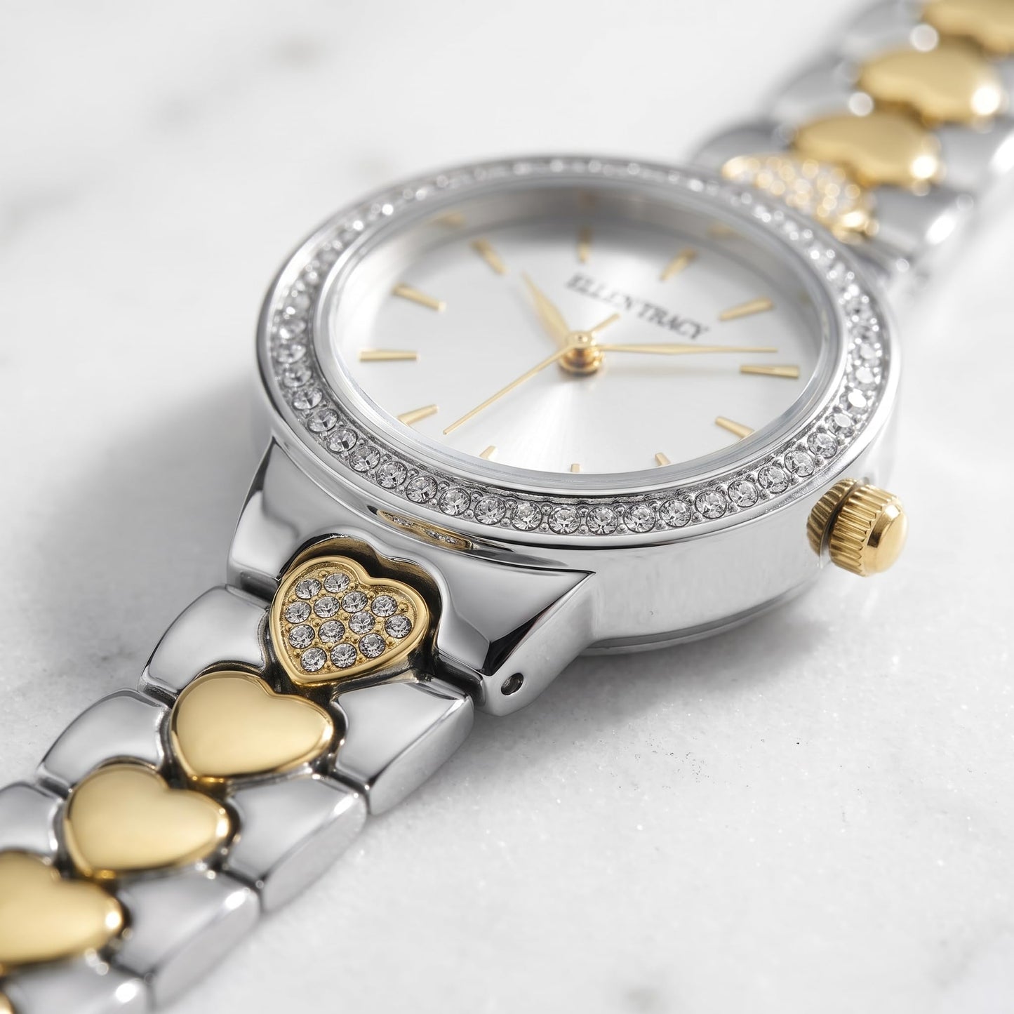 Ellen Tracy Women's 26mm Quartz Bracelet Watch Metal Alloy Link