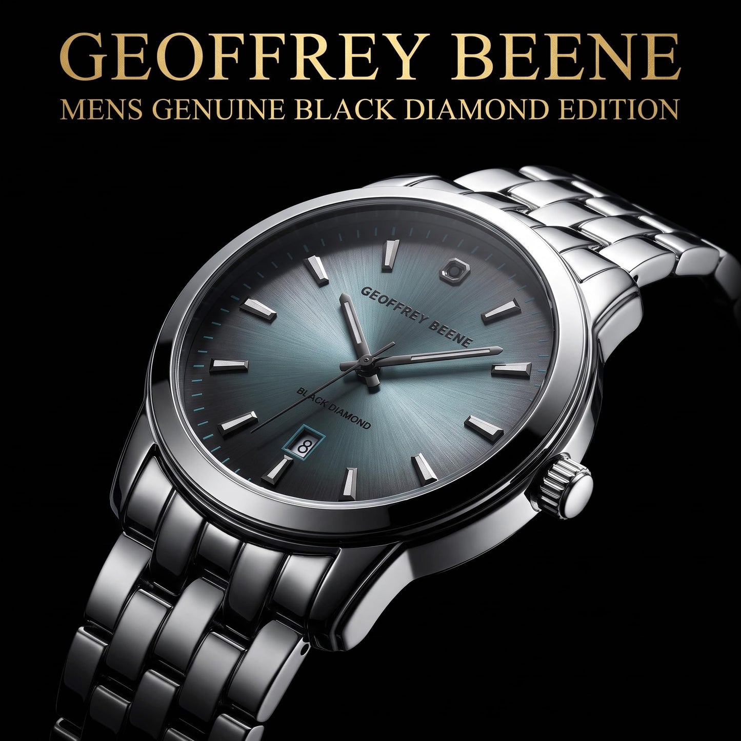Geoffrey Beene Men's 41mm Date Quartz Bracelet Watch Metal Alloy