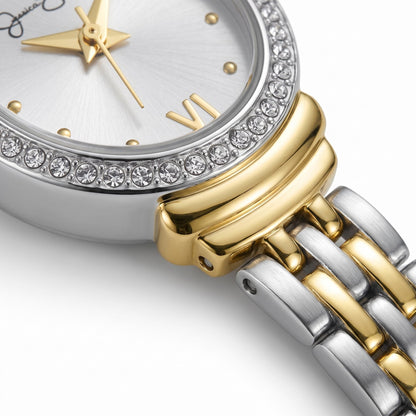 Jessica Simpson Women's 20mm Oval Quartz Bracelet Watch Metal