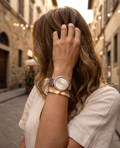 Jessica Simpson Women's 35mm Quartz Bracelet Watch Metal Alloy Link