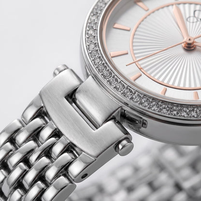 Jessica Simpson Women's 35mm Quartz Bracelet Watch Metal Alloy Link
