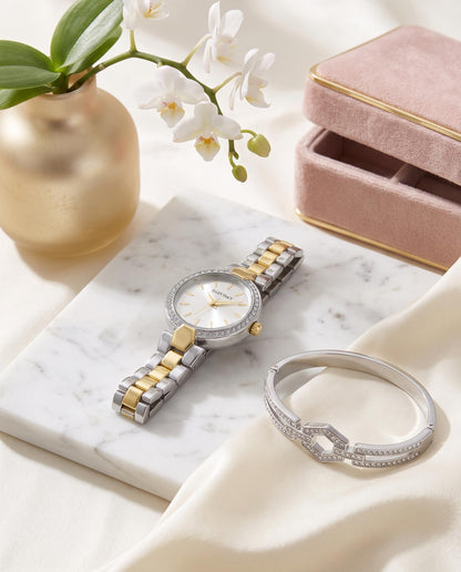 Ellen Tracy Women's 28mm Quartz Bracelet Watch Metal Alloy Link