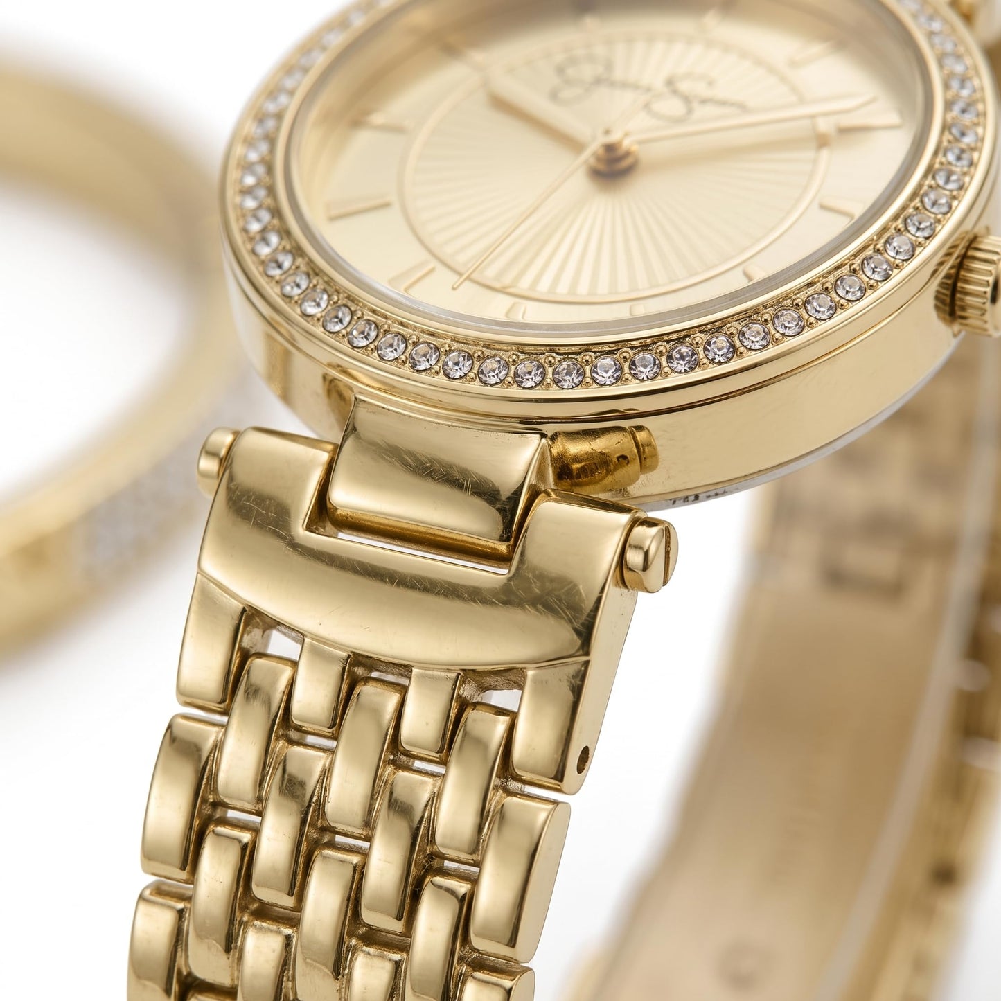 Jessica Simpson Women's 35mm Quartz Bracelet Watch Metal Alloy Link