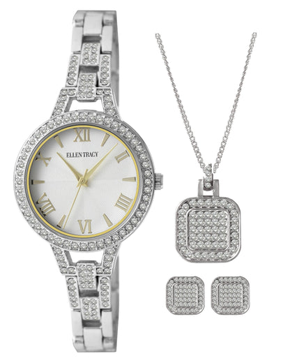 Ellen Tracy Women's 33.5mm Quartz Bracelet Watch Metal Alloy Band
