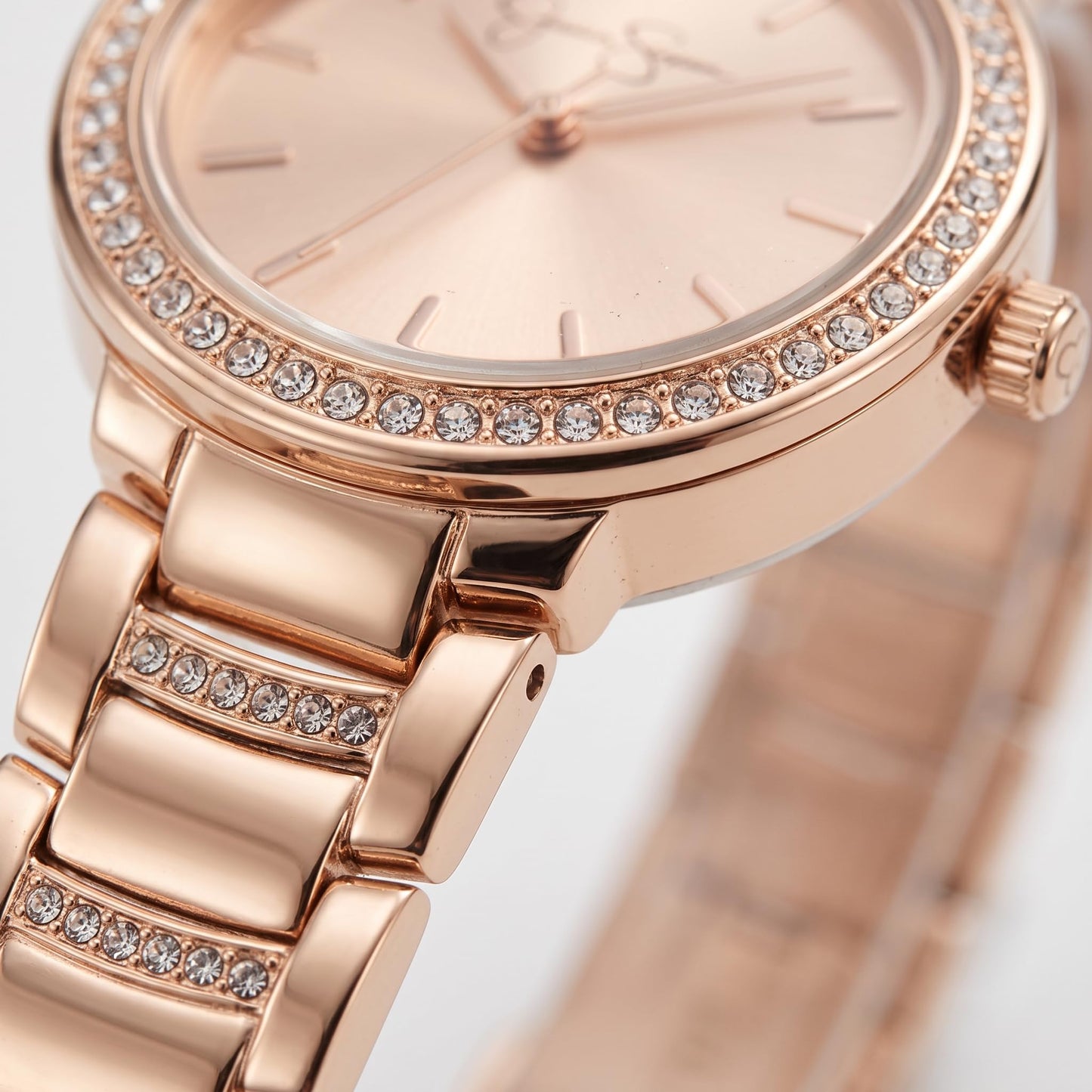 Jessica Simpson Women's 32mm Quartz Bracelet Watch Metal Link Band