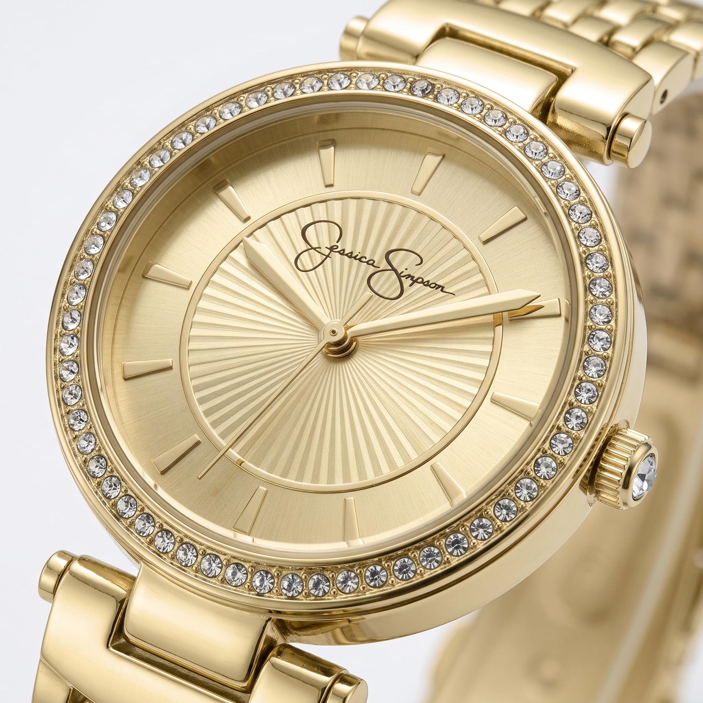 Jessica Simpson Women's 35mm Quartz Bracelet Watch Metal Alloy Link