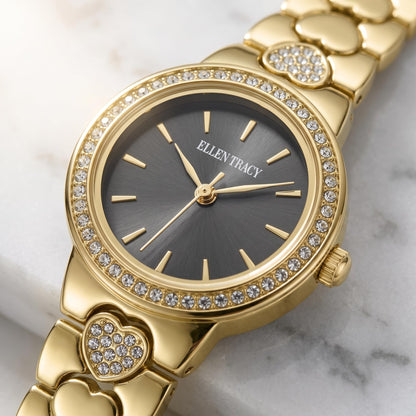 Ellen Tracy Women's 26mm Quartz Bracelet Watch Metal Alloy Link