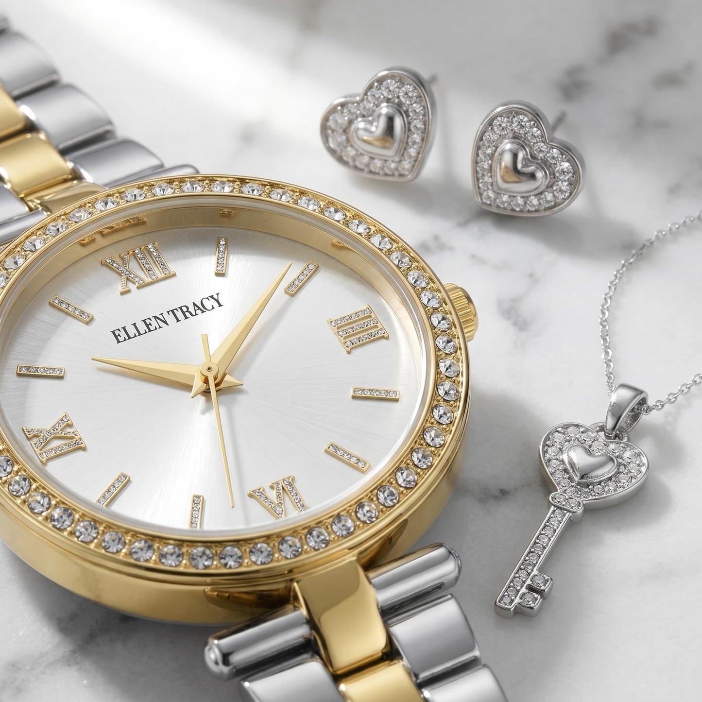 Ellen Tracy Women's 33mm Quartz Bracelet Watch Metal Alloy Band