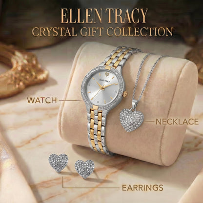 Ellen Tracy Women's Analog Watch – Metal Bracelet, Round Case, Secure Foldover Clasp, Battery Powered Quartz, A Meaningful Gift for Mom and the Women Who Matter Most