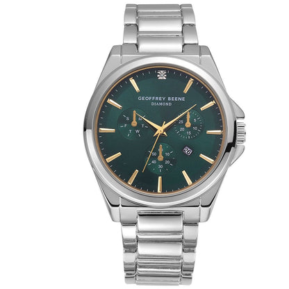 Geoffrey Beene Men's Chronograph Stainless Steel | Round | Date Display | 43 MM