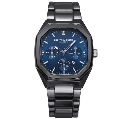 Geoffrey Beene Men's Stainless Steel | Octagon | Date Display | 41 MM