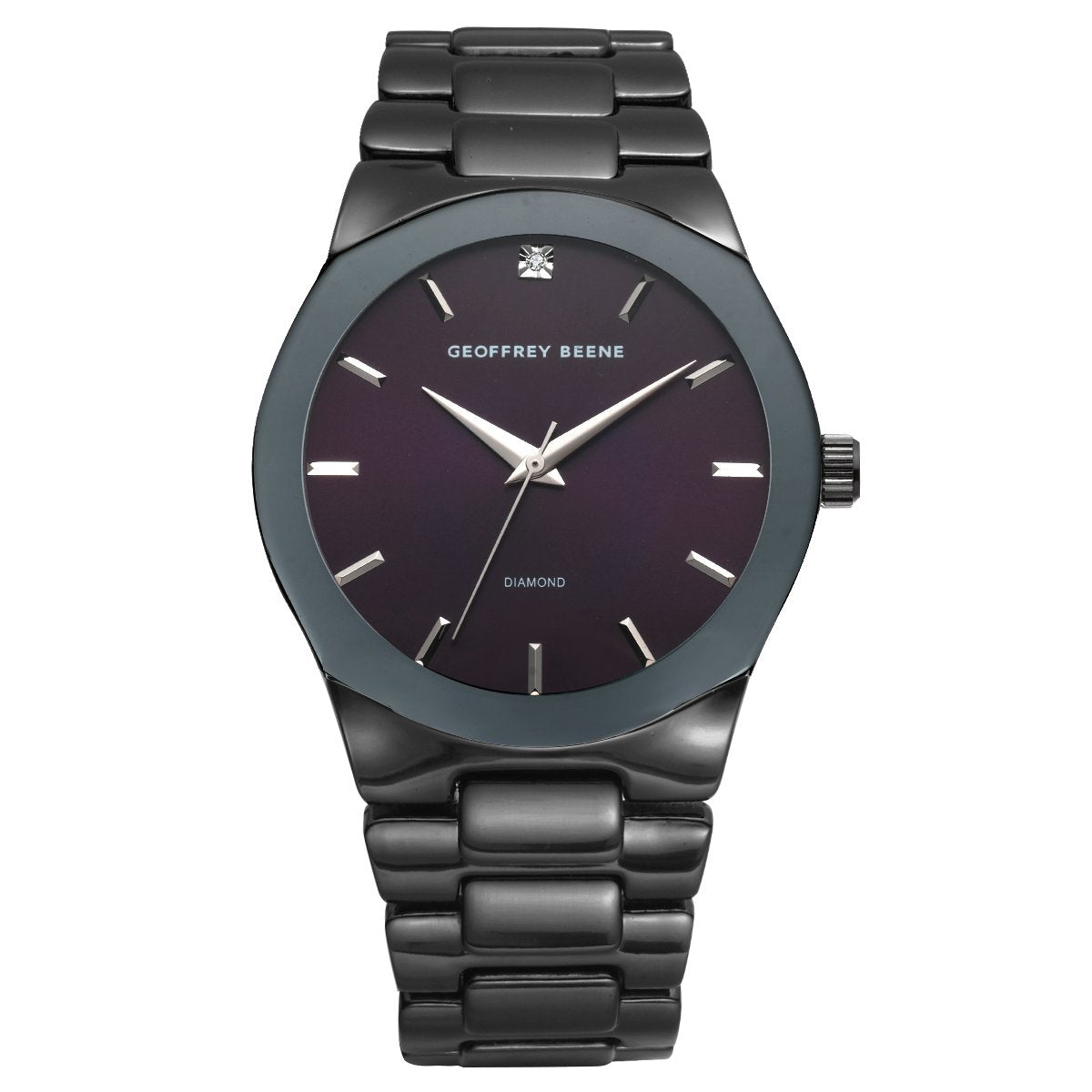 Geoffrey Beene Men's Minimalist Vegan Leather | Round | 42 MM
