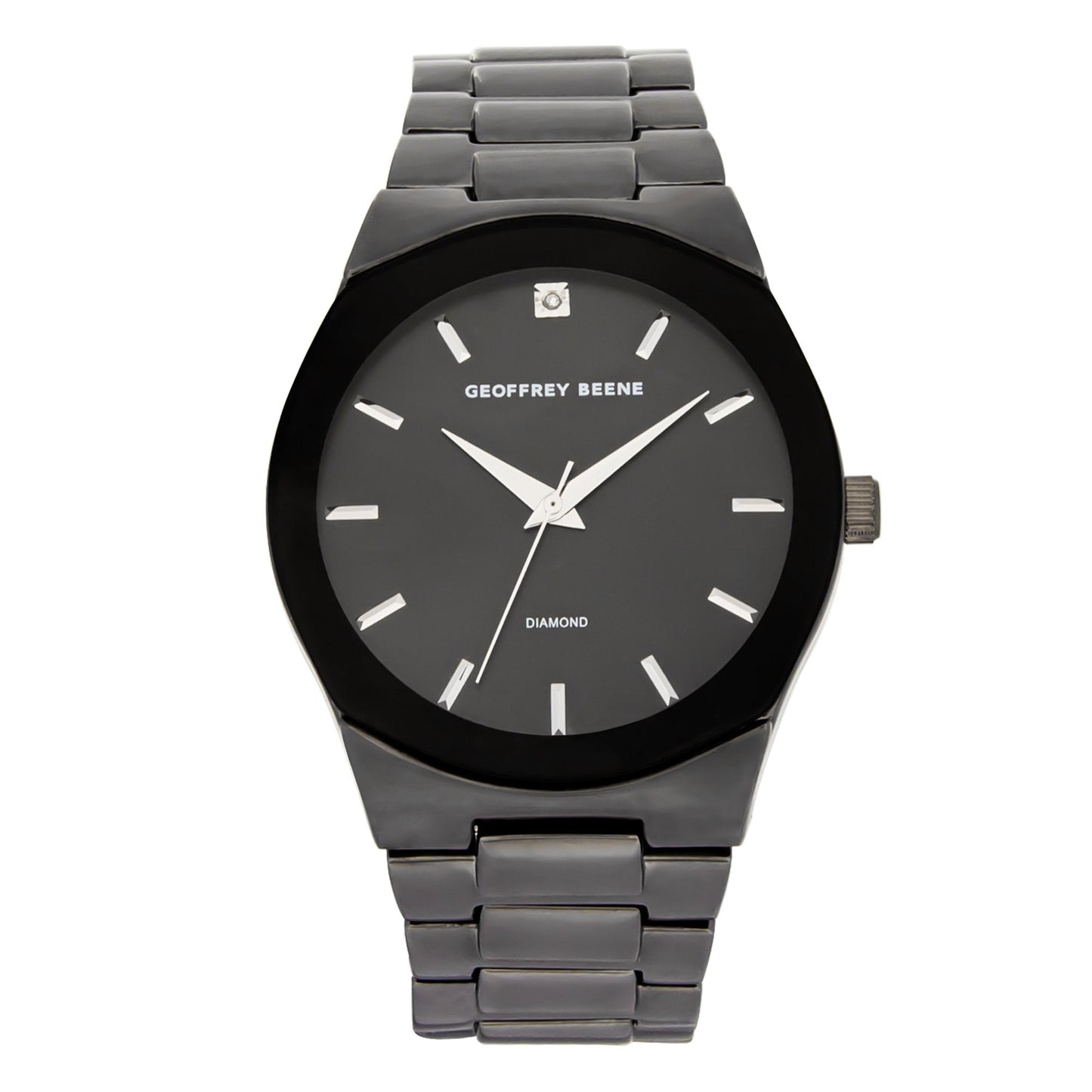 Geoffrey Beene Men's Minimalist Vegan Leather | Round | 42 MM