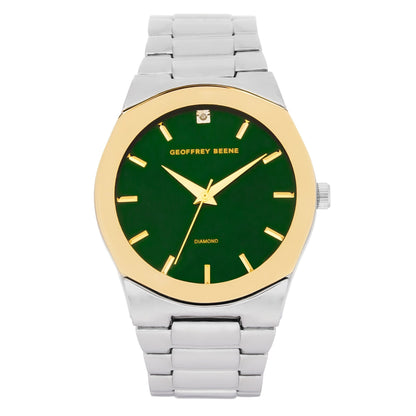 Geoffrey Beene Men's Minimalist Vegan Leather | Round | 42 MM