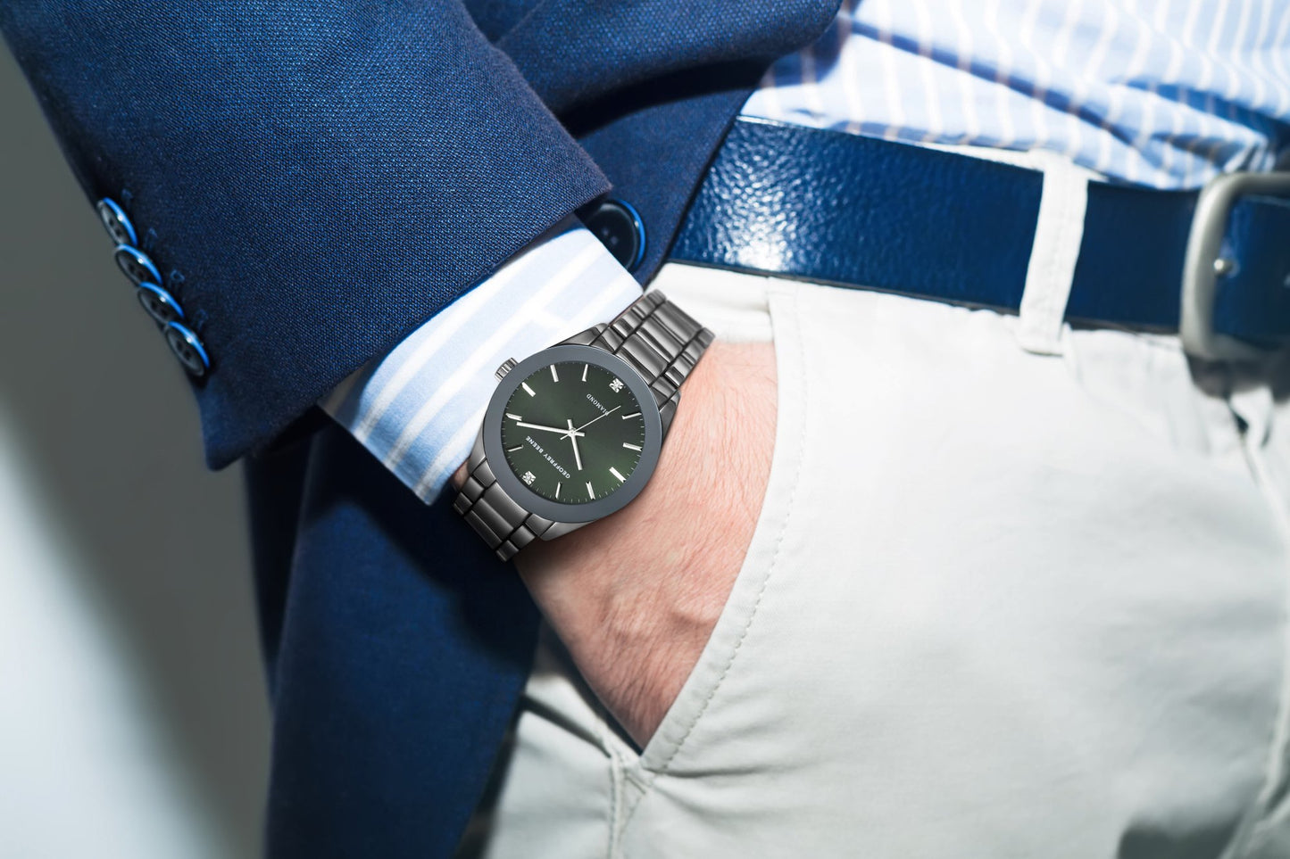Geoffrey Beene Men's Stainless Steel | Round | 42 MM