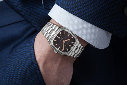 Geoffrey Beene Men's Square Stainless Steel | Square | 39 MM
