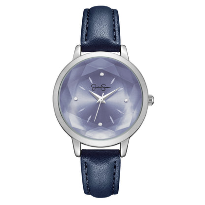 Jessica Simpson Women's Metal Band Watch |  Round Crystal Dial | 34 MM