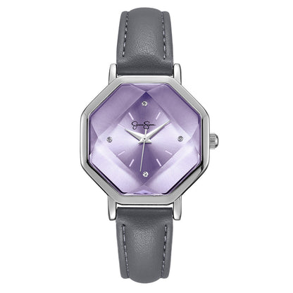 Jessica Simpson Women's Metal Band Watch | Octagon Crystal Dial | 32MM