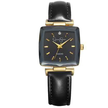 Jessica Simpson Women's Metal Band Watch | Square Crystal Dial | 27 MM