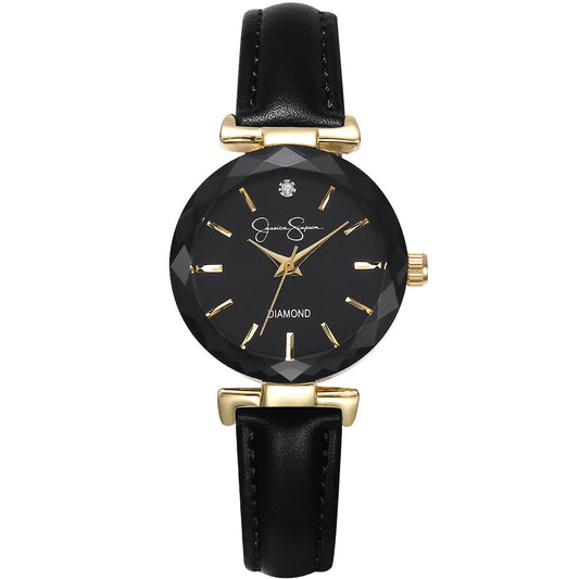 Jessica Simpson Women's Metal Band Watch | Round Crystal Dial | 27 MM